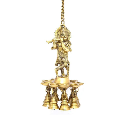 Krishna Brass Oil Hanging Diya