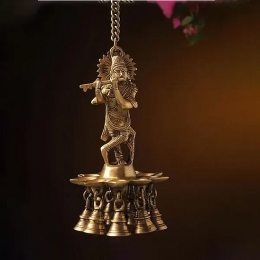 Krishna Brass Oil Hanging Diya