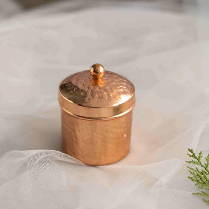 Musk & geranium Scented Rose gold Dual wick Votive-shaped Candle