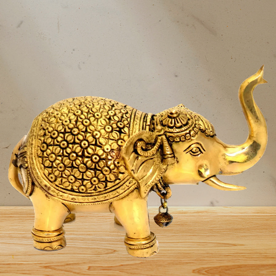 Brass Elephant Standing