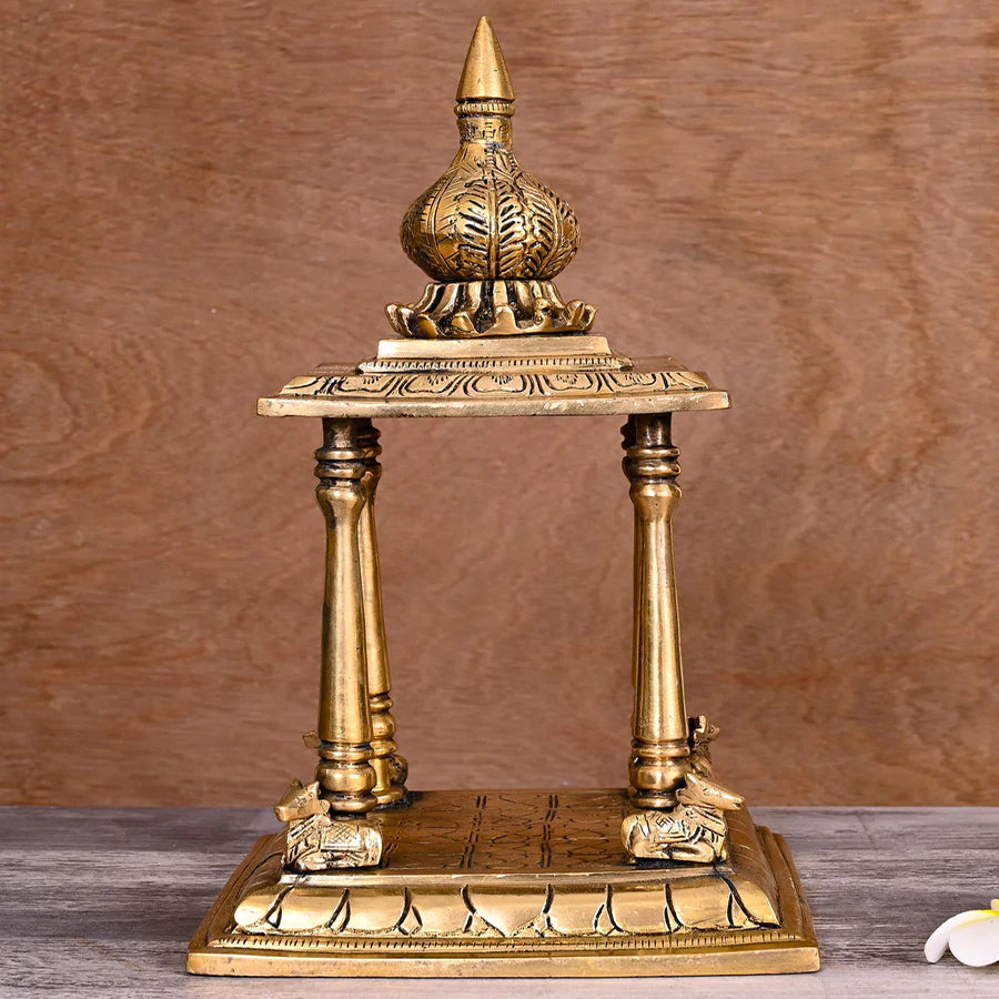 BRASS HANDCARVED TEMPLE (12.5 INCH)