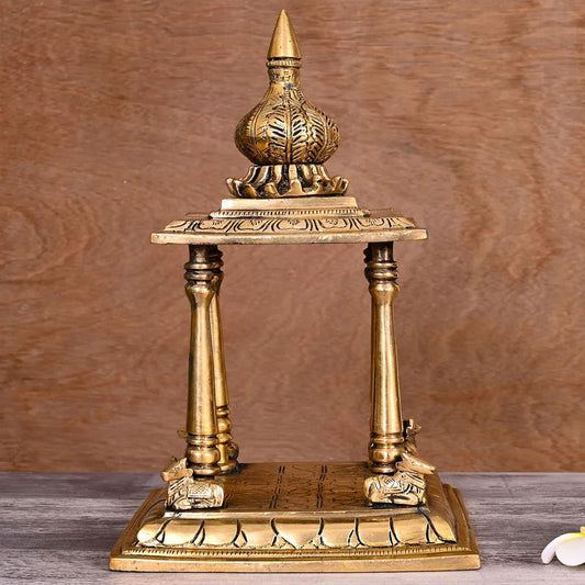 BRASS HANDCARVED TEMPLE (12.5 INCH)