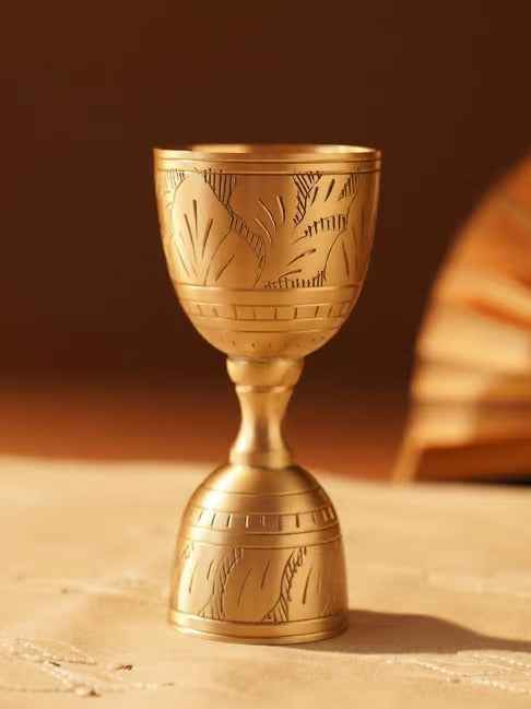 Jain Art Villa  Brass peg Measure 30/60 ml Jigger, peg Measure - Brass Jigger,Brass Measuring Tool Double Side ,peg Measurer Brass peg Measure