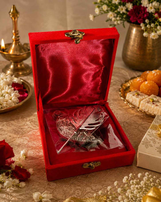 Elegant Swastik Roli Chawal Container for Puja & Gifting