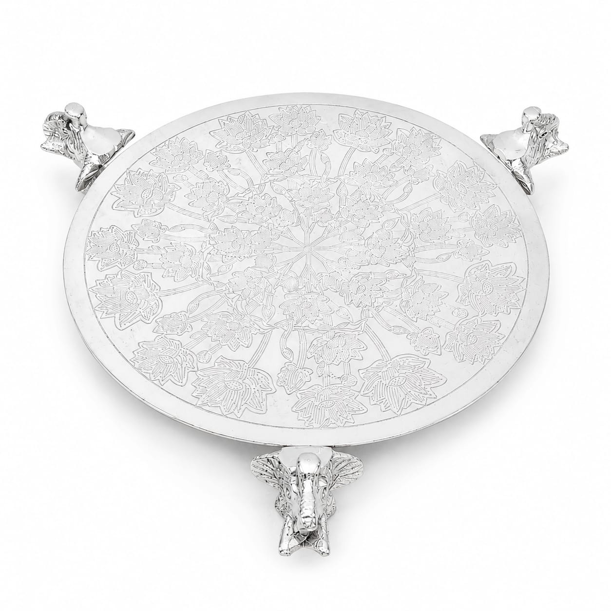 Heritage Cake Platter with Elephant Leg 12 inch