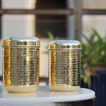 Gold Brass Kitchen Containers