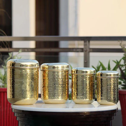 Gold Brass Kitchen Containers