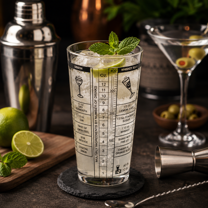 Premium Thick Glass Cocktail Mixing Glass | Bar Shaker - Set of 6