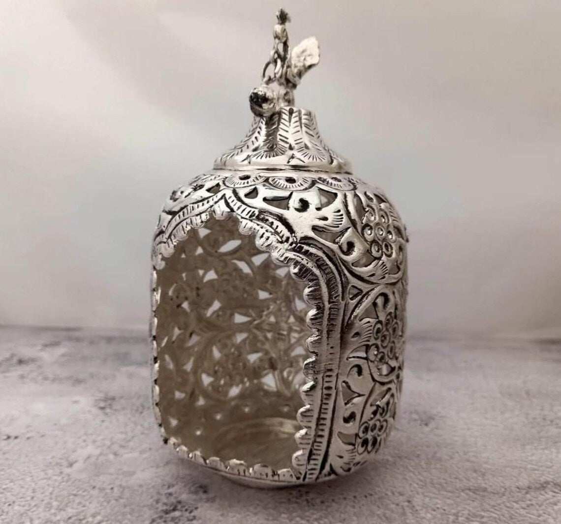 Silver Plated Brass T-Light Candle Holder